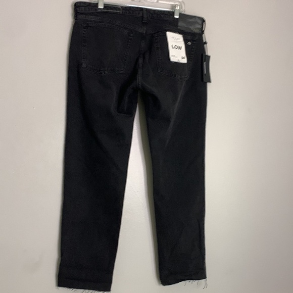 Rag and bone Drey Low Rise Slim boyfriend jeans Highland Black 24 women’s new - Picture 6 of 6